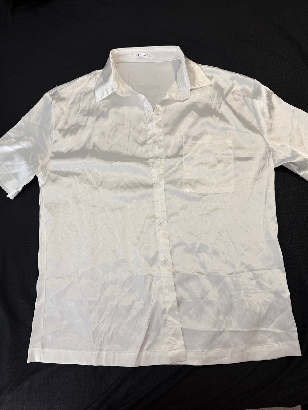 NWOT Satin Short Pajama Set - White - Picture 3 of 9